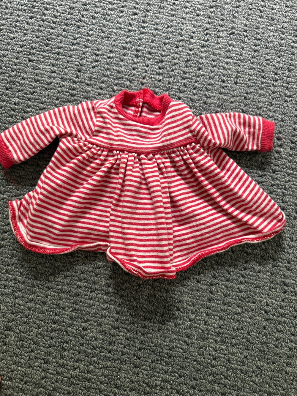 Pleasant Bitty Baby Striped meet American Girl play dress red white horizontal